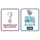 2022 Qatar World Cup White & Football Unites The World White Badge  + £6.00 