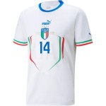 Federico Chiesa #14 Italy Away Jersey World Cup 2022
