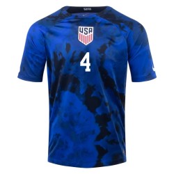 Tyler Adams #4 USMNT Away Jersey World Cup 2022