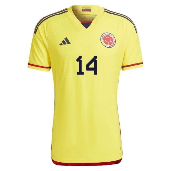 Luis Diaz #14 Colombia Home Jersey World Cup 2022