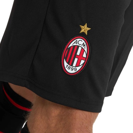Kid's Milan 2026/27 Home Shorts - Black Kid's Milan 2026/27 Home Shorts - Black
