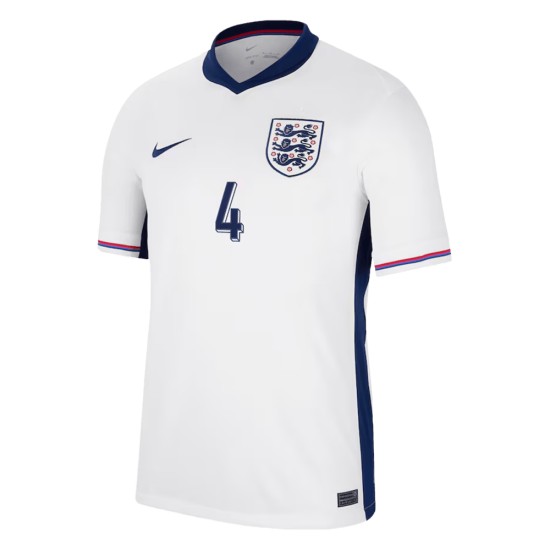 Declan Rice #4 England Home Jersey EURO 2024