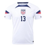 Jordan Morris #13 USMNT Home Jersey World Cup 2022