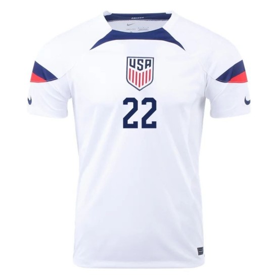 DeAndre Yedlin #22 USMNT Home Jersey World Cup 2022