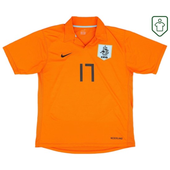 Men's Netherlands 2006/08 Home Retro Shirt V.Persie #17