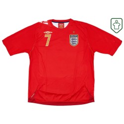 Men's England 2006/08 Away Retro Shirt Beckham #7