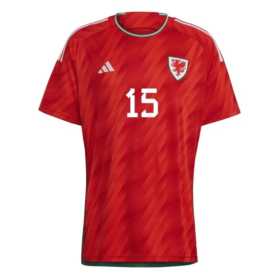 Ethan Ampadu #15 Wales Home Jersey World Cup 2022 Ethan Ampadu #15 Wales Home Jersey World Cup 2022