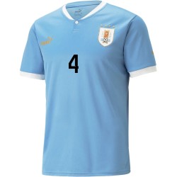 Ronald Araujo #4 Uruguay Home Jersey World Cup 2022
