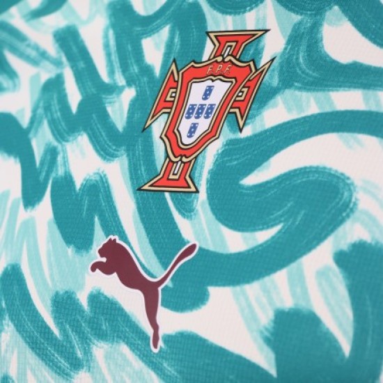 Kid's Portugal 2026 Third World Cup Pre Match Shirt - Green Kid's Portugal 2026 Third World Cup Pre Match Shirt - Green