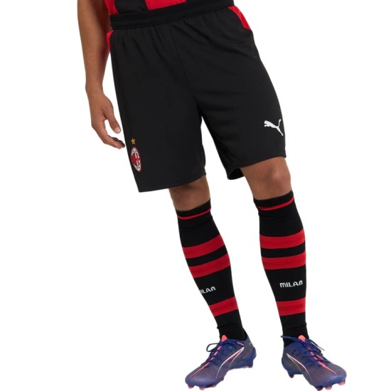 Kid's Milan 2026/27 Home Shorts - Black Kid's Milan 2026/27 Home Shorts - Black