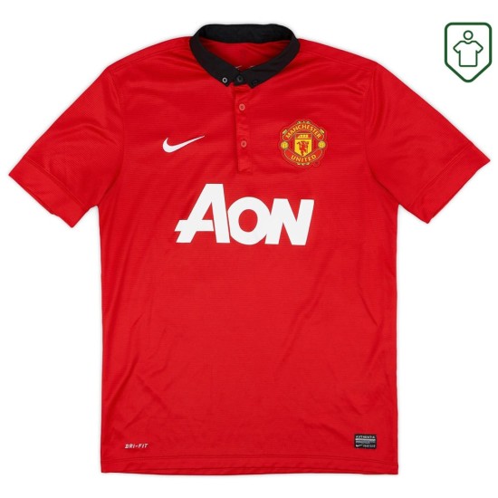 Men's Manchester United 2013/14 Home Retro Shirt Chicharito #14