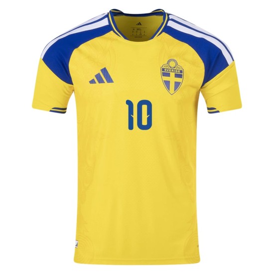 Kid's Sweden 2026 Home Authentic World Cup Shirt IBRAHIMOVIĆ #10