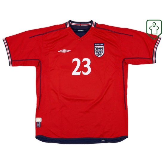 Men's England 2002/04 Away Retro Shirt Rooney #23