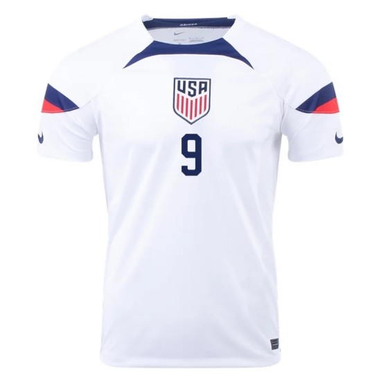Ricardo Pepi #9 USMNT Home Jersey World Cup 2022