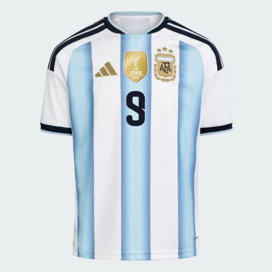 Kid's Argentina 2026 Home Authentic World Cup Shirt J. ALVAREZ #9