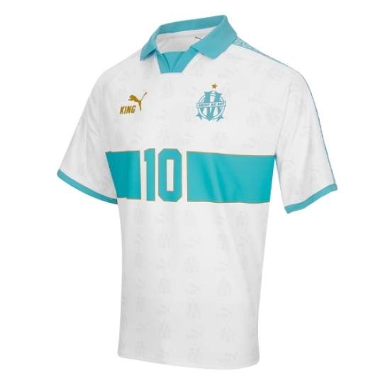 Men's OM Retro King Shirt #10  - White