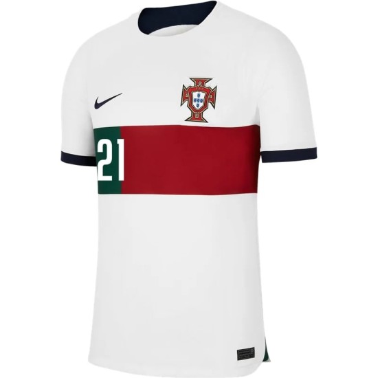 Diogo Jota #21 Portugal Away Jersey World Cup 2022