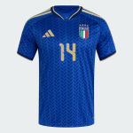 Kid's Italy 2026 Home Authentic World Cup Shirt CHIESA #14