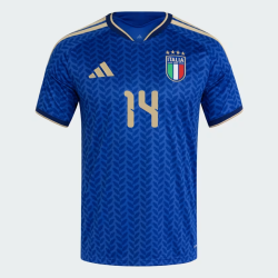 Men's Italy 2026 Home Authentic World Cup Shirt CHIESA #14