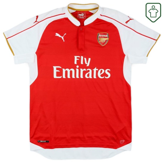 Men's Arsenal 2015/16 Home Retro Shirt Arteta #8 Men's Arsenal 2015/16 Home Retro Shirt Arteta #8