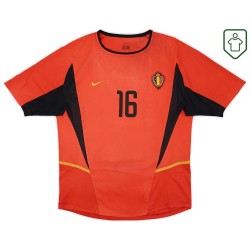 Men's Belgium 2002/04 Home Retro Shirt Van Buyten #16