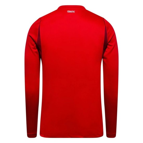 Men's Turkey 2026 Home World Cup Long Sleeve Shirt Men's Turkey 2026 Home World Cup Long Sleeve Shirt