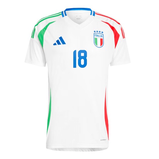 Nicolo Barella #18 Italy Away Jersey EURO 2024