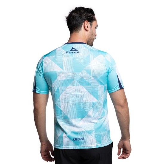 Kid's Cruz Azul 2025/26 Third Warm Up Shirt - Turquoise/White