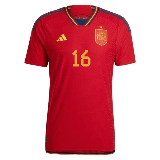 Rodrigo #16 Spain Home Jersey World Cup 2022