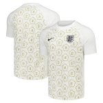 Men's England Lionesses 500th Anniversary Pre Match Shirt - White Men's England Lionesses 500th Anniversary Pre Match Shirt - White