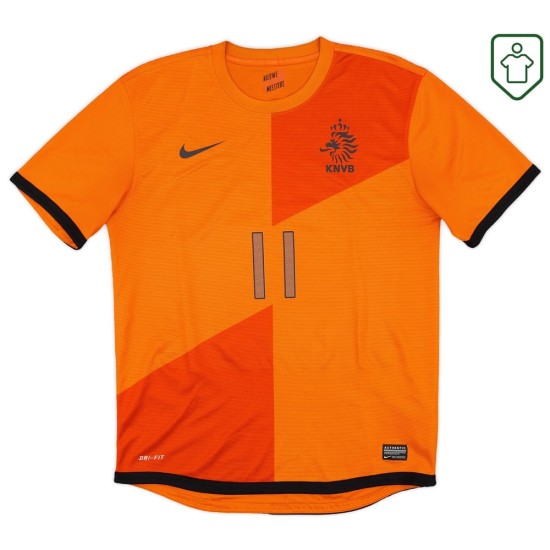 Men's Netherlands 2012/13 Home Retro Shirt Robben #11