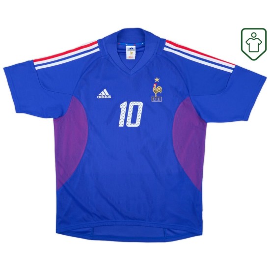 Men's France 2002/04 Home Retro Shirt Zidane #10