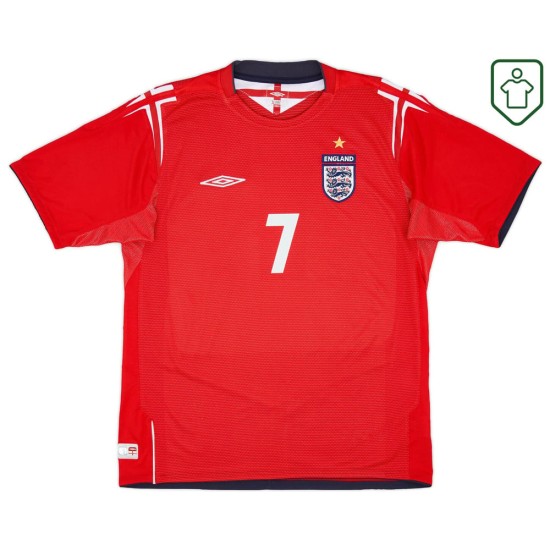 Men's England 2004/06 Away Retro Shirt Beckham #7