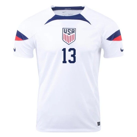 Alex Morgan #13 USMNT Home Jersey World Cup 2022