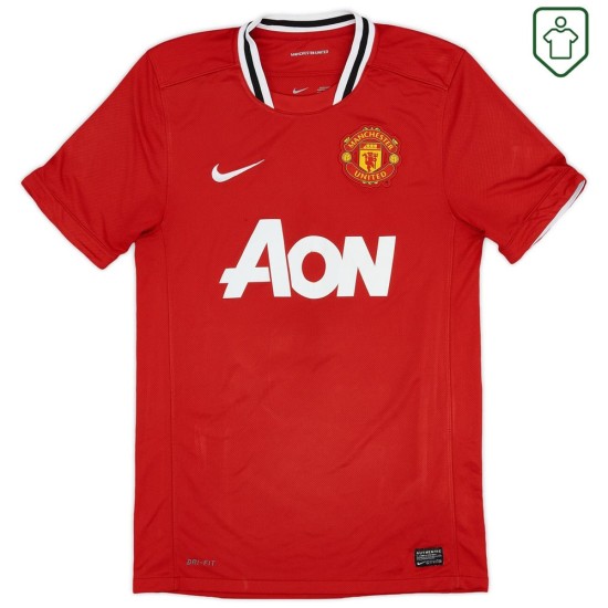 Men's Manchester United 2011/12 Home Retro Shirt Scholes #22