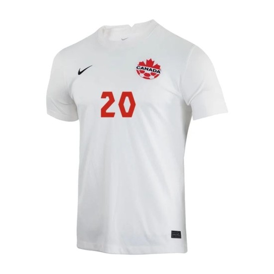 Jonathan David #20 Canada Away Jersey World Cup 2022 Jonathan David #20 Canada Away Jersey World Cup 2022