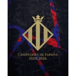 Kid's FC Barcelona 2026 Spanish Champions Shirt - Black