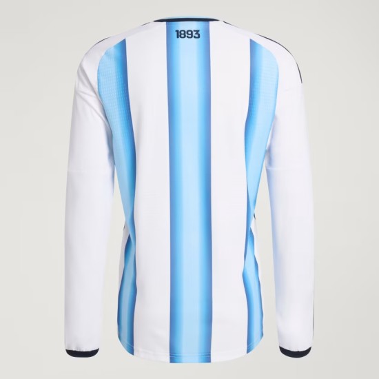 Kid's Argentina 2026 Home Authentic World Cup Long Sleeve Shirt