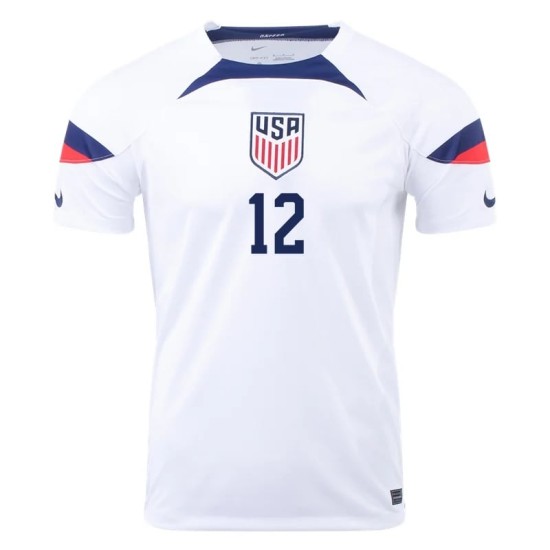 Miles Robinson #12 USMNT Home Jersey World Cup 2022 Miles Robinson #12 USMNT Home Jersey World Cup 2022