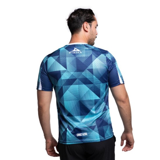 Men's Cruz Azul 2025/26 Third Warm Up Shirt - Turquoise/Navy
