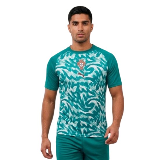 Kid's Portugal 2026 Third World Cup Pre Match Shirt - Green Kid's Portugal 2026 Third World Cup Pre Match Shirt - Green