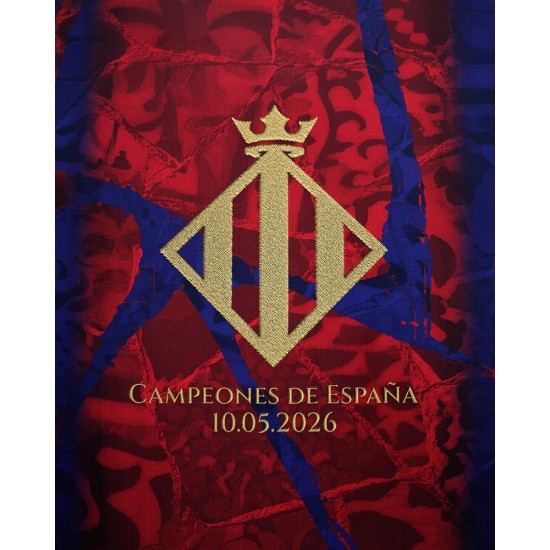 Men's FC Barcelona 2026 Spanish Champions Shirt - Red