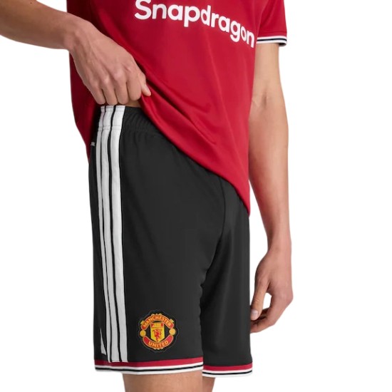 Men's Manchester United 2026/27 Home Shorts - Black Men's Manchester United 2026/27 Home Shorts - Black