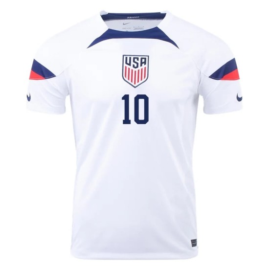 Christian Pulisic #10 USMNT Home Jersey World Cup 2022
