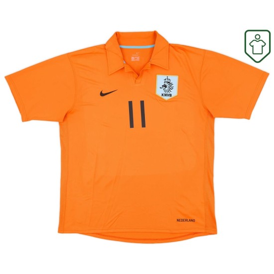 Men's Netherlands 2006/08 Home Retro Shirt Robben #11 Men's Netherlands 2006/08 Home Retro Shirt Robben #11