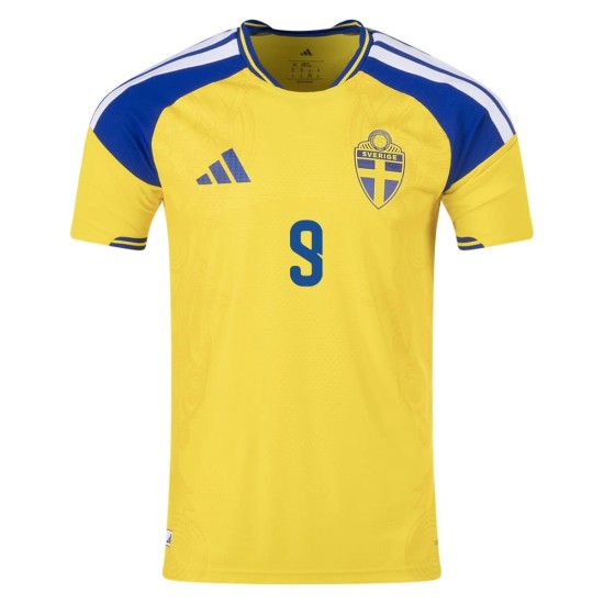 Kid's Sweden 2026 Home Authentic World Cup Shirt ISAK #9 Kid's Sweden 2026 Home Authentic World Cup Shirt ISAK #9