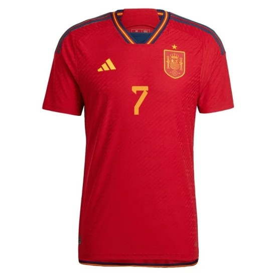 Alvaro Morata #7 Spain Home Jersey World Cup 2022 Alvaro Morata #7 Spain Home Jersey World Cup 2022