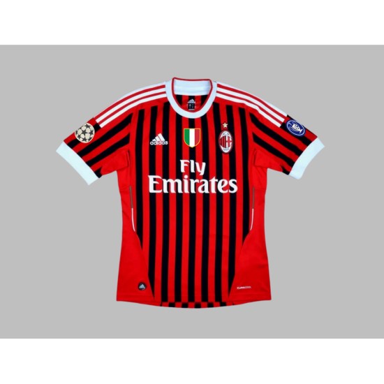 Men's T.SILVA AC Milan 2011/12 Home Shirt Men's T.SILVA AC Milan 2011/12 Home Shirt