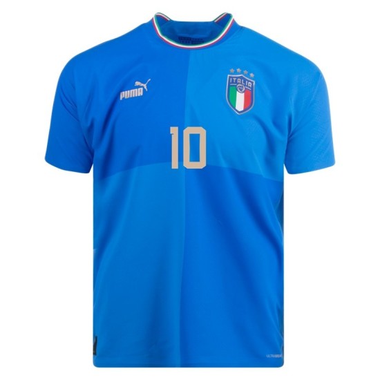 Lorenzo Insigne #10 Italy Home Jersey World Cup 2022 Lorenzo Insigne #10 Italy Home Jersey World Cup 2022