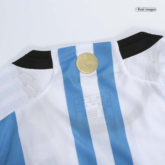 Argentina Champions Player Version Home Jersey World Cup 2022 - 3 Stars